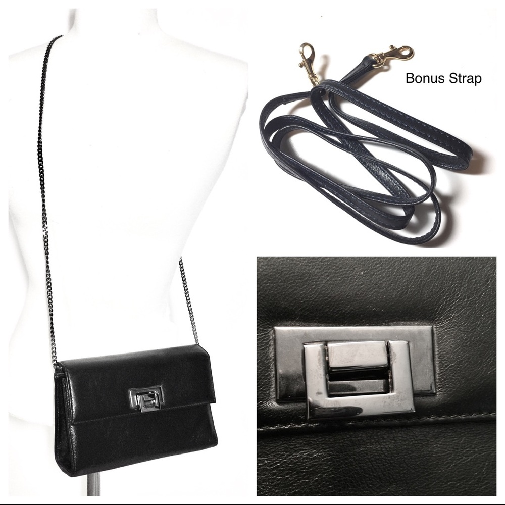 Vintage Nordstrom Italian Leather Crossbody Bag